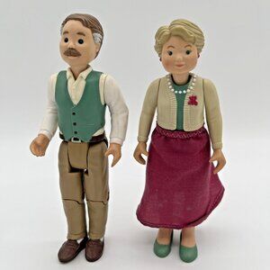 Vintage Fisher Price My Loving Family Grandparents Grandma & Grandpa 1993 & 1995